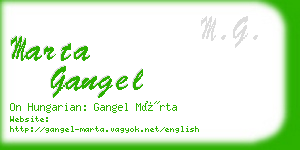 marta gangel business card